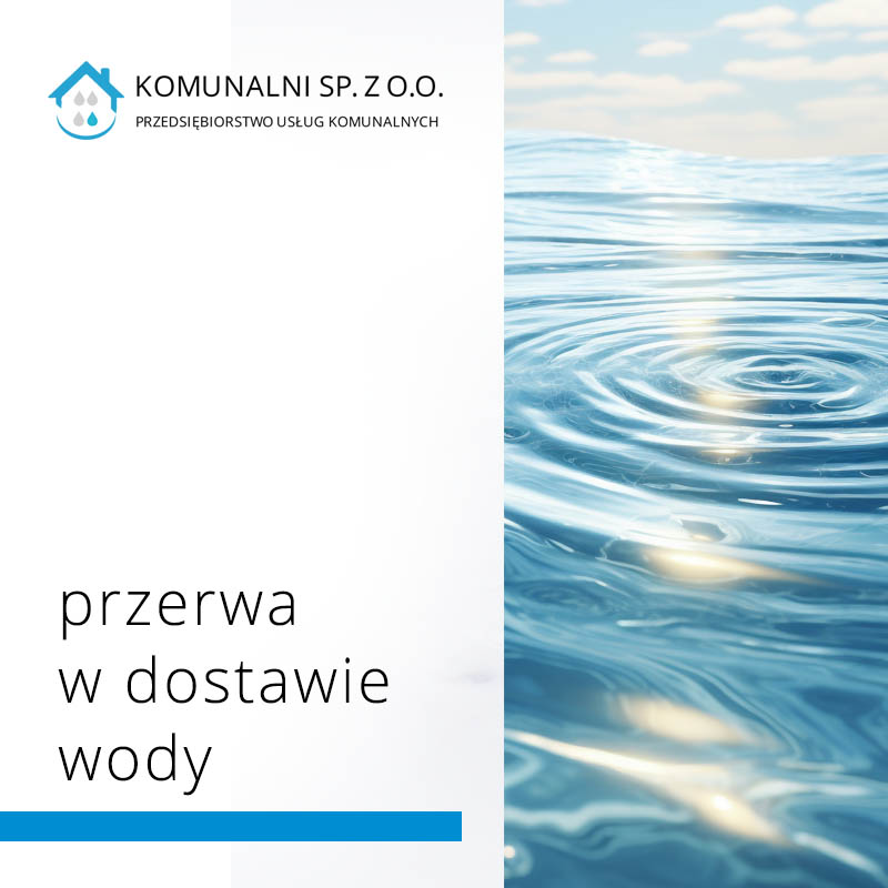 plansza przerwa w dostawie wody